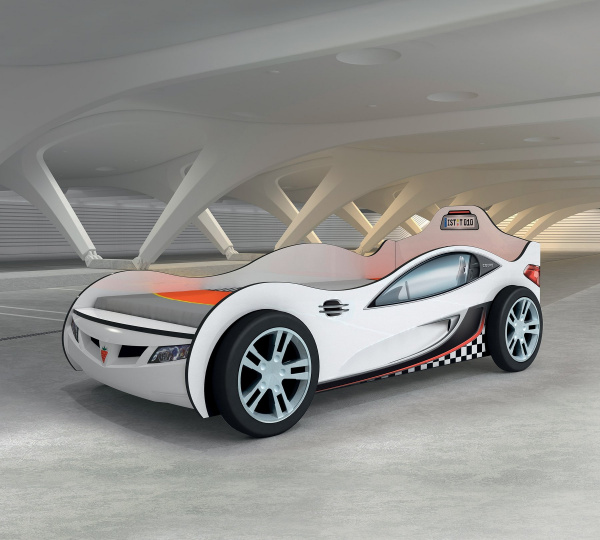 Кровать машина COUPE, белый Cilek
