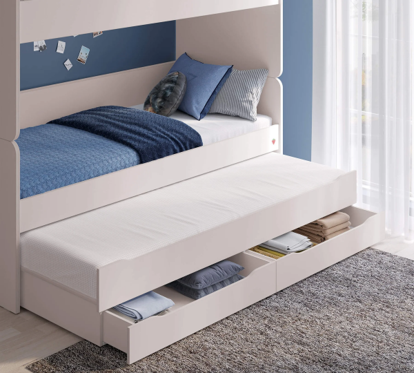 Кровать выдвижная с ящиками Studio White Cilek
