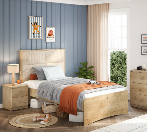 Кровать с мягким изголовьем Mocha  120x200 Cilek