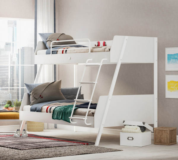 Кровать двухъярусная White 90х200, 120х200 Cilek