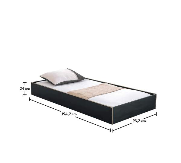 Выдвижная кровать Black, 90х190 Cilek