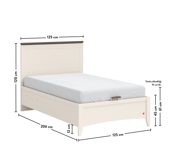 Кровать Lapel с подъемным механизмом, 120x200 Cilek